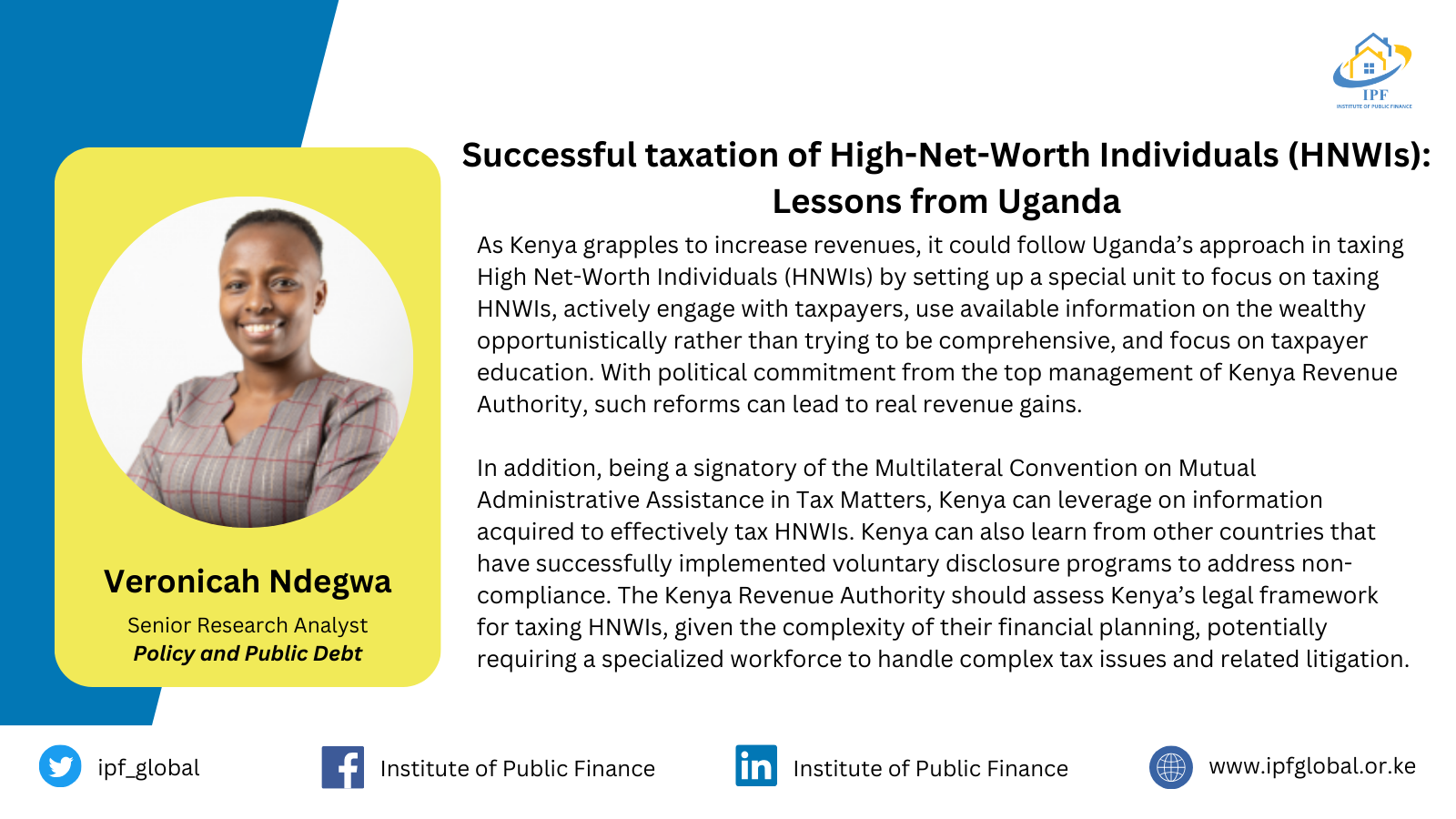 Successful taxation of High-Net-Worth Individuals (HNWIs): Lessons from Uganda