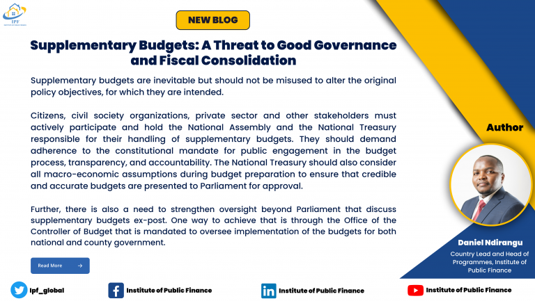 Supplementary Budgets: A Threat to Good Governance & Fiscal Consolidation